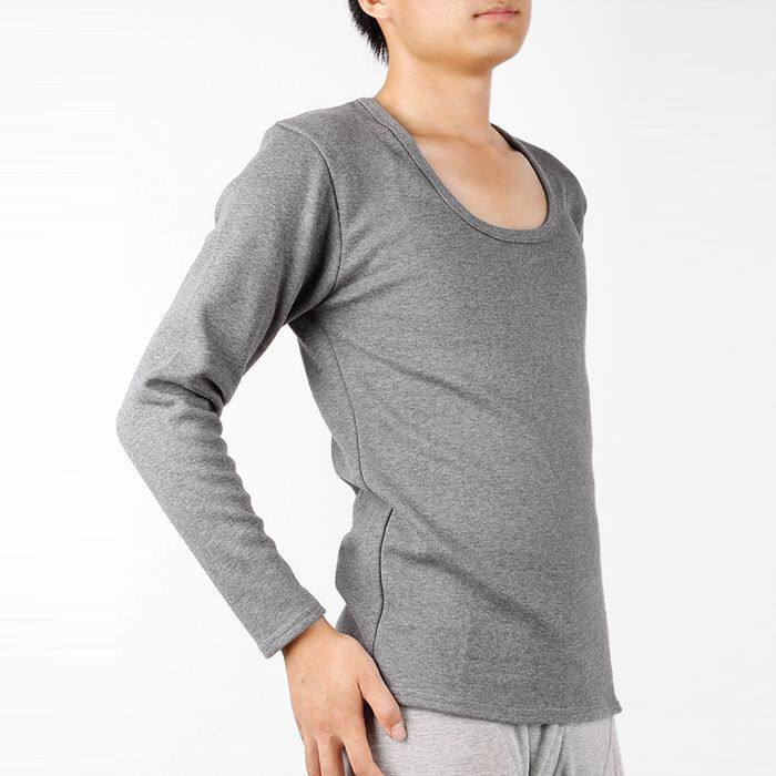 【外贸加工定做】男士 加厚 保暖衣 大领衫/打底衫 超大领口