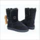 冲四钻  UGG <span class=H>雪地靴</span> 5803 单扣 木扣款顶级澳州羊皮毛一体 女靴