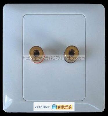 音响插座 二孔 音响面板86型 2孔音响 音箱 接线柱 两孔音箱面板