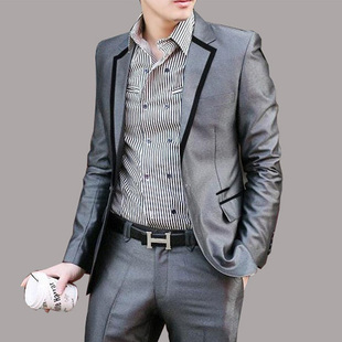  男装西服西装套装结婚新郎伴郎礼服韩版修身西服套装白领商务西服