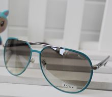 2011 DIOR nuevo estilo azul madre marea debe sapo gafas de sol gafas de sol de marco delgado de la moda