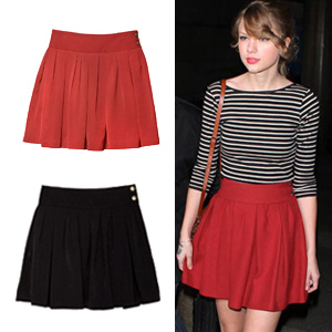  新款短裙秋季女半身裙 蓬蓬裙半裙韩版裙子高腰裙百褶裙