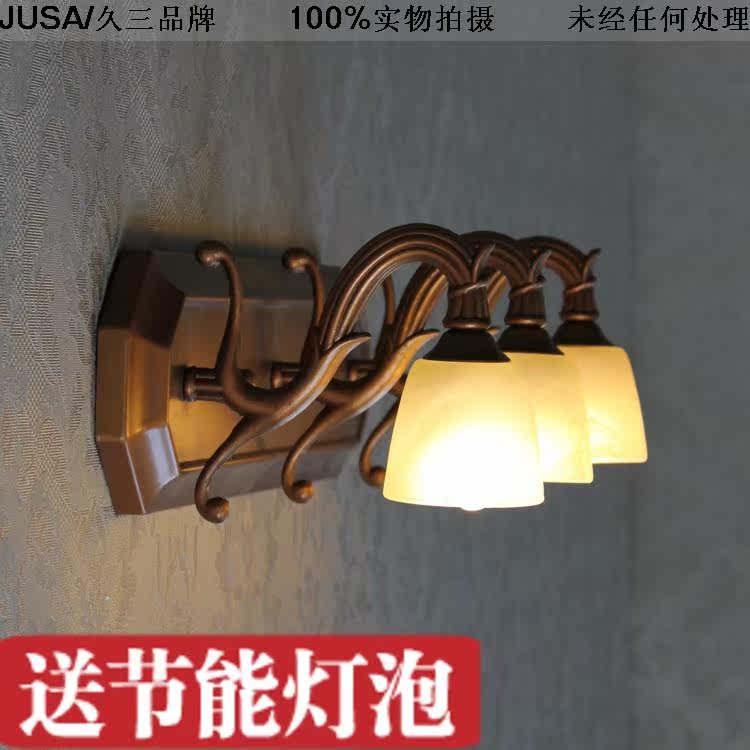 欧式田园复古简约浴室镜前灯卫生间镜灯浴室灯镜前灯现代送节能灯