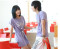 2012新款情侶裝夏裝韓版沙灘連衣女裙子淺紫男短袖裙T恤情侶套裝