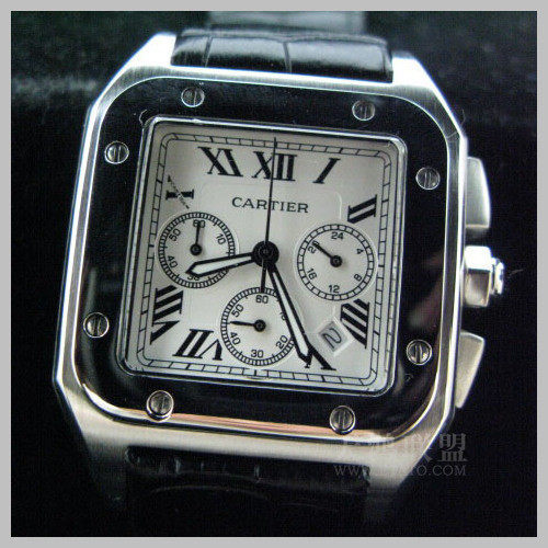 Cartier/卡地亚瑞士ETA表手表6针石英计时男码表Car562G
