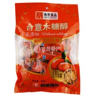  合意印象无添加木糖醇核桃红枣软糖380克 四川特产 无糖食品