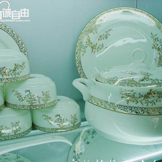 买一送二 三皇冠 玉树琼花 景德镇优级骨瓷宫廷式礼品餐具