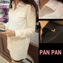 【PANPAN】CS-091 高端定制面料 带领别的衬衫 黑/白