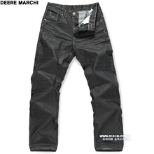【5151m】DEERE MARCHI时尚版型纯棉涂层直筒牛仔裤 9608