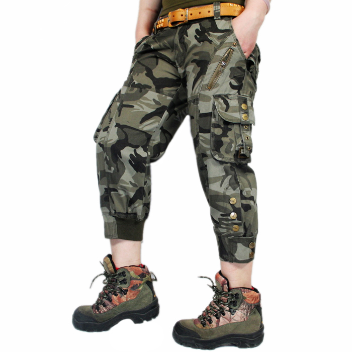 休闲服,户外休闲服饰 纯棉 迷彩韩版多兜休闲长