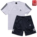 阿迪达斯运动T恤短裤大码短袖套装正品特价夏季运动服男士运动套