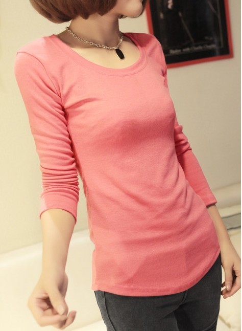 圆领短款打底衫...