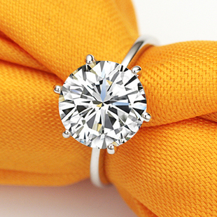  瑗昕正品 永恒至爱 八心八箭3克拉锆钻石瑞士钻石戒指环女KA323