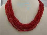 本命年大红色水晶毛衣，链长款多层红色水晶，项链长项链缠绕