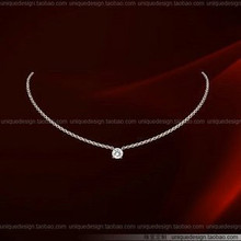 El mayor nivel de calidad de diamantes diamantes sueltos 14K de oro rosa de 14K collar de diamantes de un solo color collar de oro