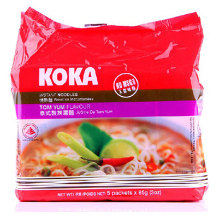  【天猫超市】新加坡进口 KOKA/可口 酸辣拉面 健康方便面 85g*5包