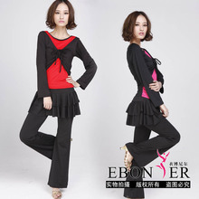 热卖秋冬拉丁舞服长款拉丁服拉丁舞服装舞蹈服LS020+LK021