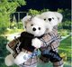 苏格兰田园风格关节泰迪熊×休闲情侣泰迪熊