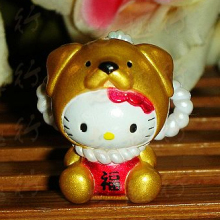 凯蒂猫hello kitty正版日本KT手机链挂件-金狗（含正版挂绳）