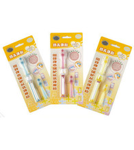 冲皇冠特价 日康幼儿牙刷|儿童牙刷|1刷柄+2替换刷头  RK-3520