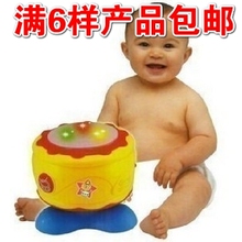 宝宝益智玩具 宝丽婴儿旋转拍拍鼓(可转动)电子鼓/音乐鼓 Y