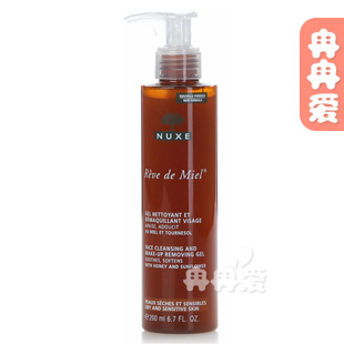 nuxe欧树蜂蜜洁面凝胶，200ml补水保湿抗敏感洗面奶啫喱