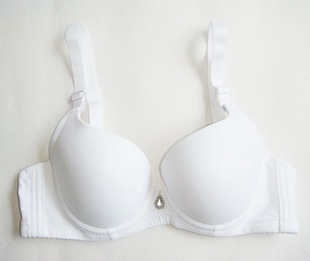 夏天光面无痕薄模杯<em>聚拢</em>调整托<em>胸文胸罩</em>白色纯