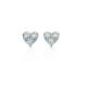 Tiffany耳钉 925银三石桃心耳钉