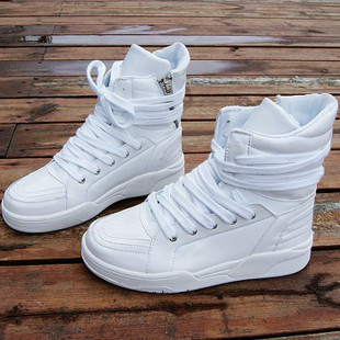  韩版中筒靴时尚工装靴 英伦高帮鞋男士户外靴 潮流马丁靴男靴子