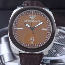 Armani / Giorgio Armani relojes de negocios de tres forma neutra para los hombres y las mujeres podrán usar marcación Brown