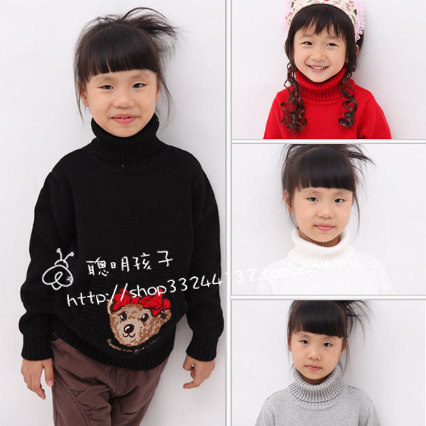 /女童毛衣09新款/花边领儿童针织衫/女童<em>加长</em>毛