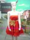 实物婚纱礼红色镶金色腰带伴娘装F31-80款