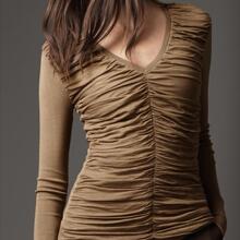 淘宝网代购巴宝莉burberry2012新款女装/毛衣 褶皱丝质线衫 37936411