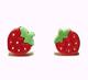 韩版可爱红草莓耳丁耳钉