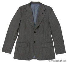 KENZO 高田贤三 保证真品 男驼色纯手工缝制羊毛人字呢修身西服