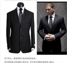 12新款男士修身西装/两扣黑色高档商务西服/伴郎宴会西装/7天退换