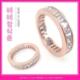 韩国进口 玫瑰金镶满水晶的戒指包邮