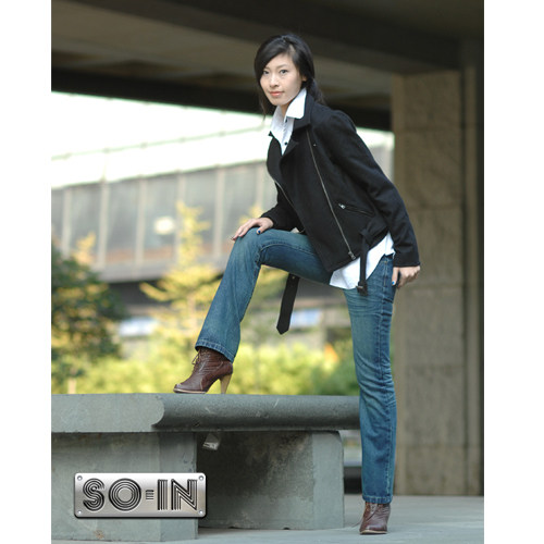 SO-IN个性侧缝剪裁做旧<span class=H>女</span>士低腰微喇<span class=H>牛仔</span><span class=H>裤</span> BW0044A【包邮】