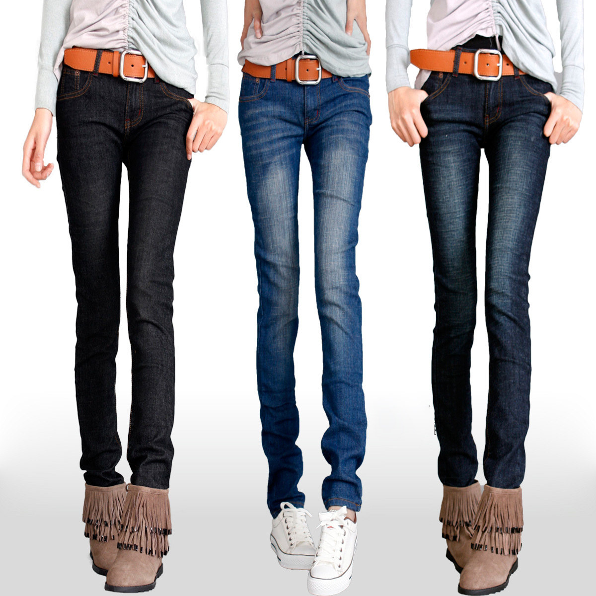 包邮 洗白显瘦 休闲牛仔裤 韩版女式<span class=H>jeans</span> 小脚铅笔裤子 有大码