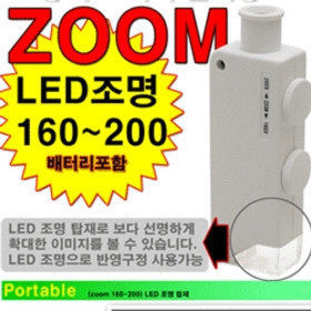 【出口韩国】160倍-200倍吸调节 带LED灯光源手持放大镜显微镜