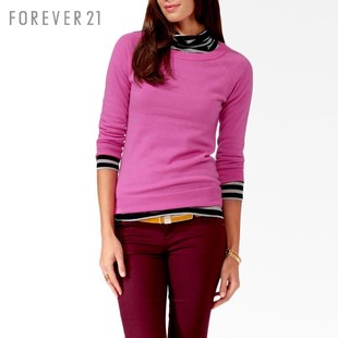  精选 活动价80 FOREVER21 女装 毛衣ESS纯色温暖轻便羊毛衫针织衫