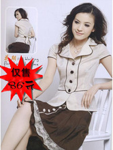 抢!抢抢!2010夏装韩版OL式职业装套装 休闲套裙 清仓特价秒