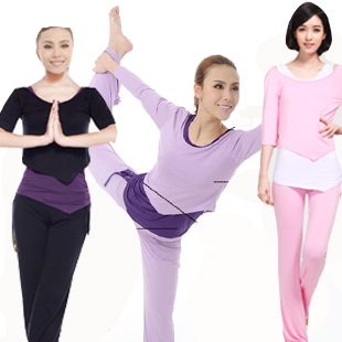 春夏莫代尔瑜伽服套装瑜珈韩版舞蹈形体服瑜伽服三件套送胸垫