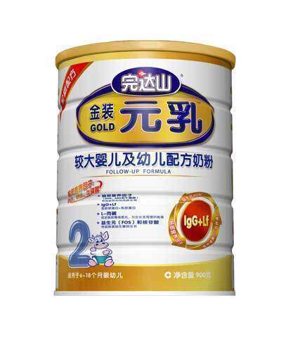 央视战略伙伴完达山奶粉金装元乳较大婴儿配方奶粉180克 48罐包邮