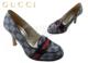 GUCCI古奇 时尚女子布面高跟单鞋