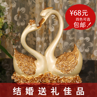 欧式复古 高档树脂天鹅摆件 客厅 卧室 家居装饰工艺品 新婚礼品 欧式复古 高档树脂天鹅摆件 客厅 卧室 家居装饰工艺品 新婚礼品