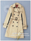 2010秋冬 <span class=H>Burberry</span>/巴宝莉风衣 经典皮质包边双排扣修身长款风衣