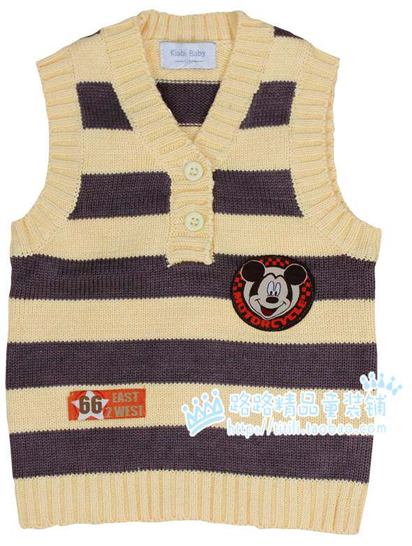 儿童<em>马甲</em>/背心,2010新款 可爱小熊刺绣 两面穿