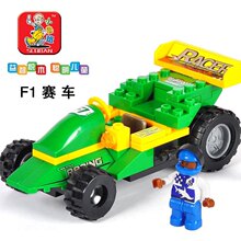 小鲁班积木 模拟城市 F1赛车 儿童拼装益智玩具 兼容乐高