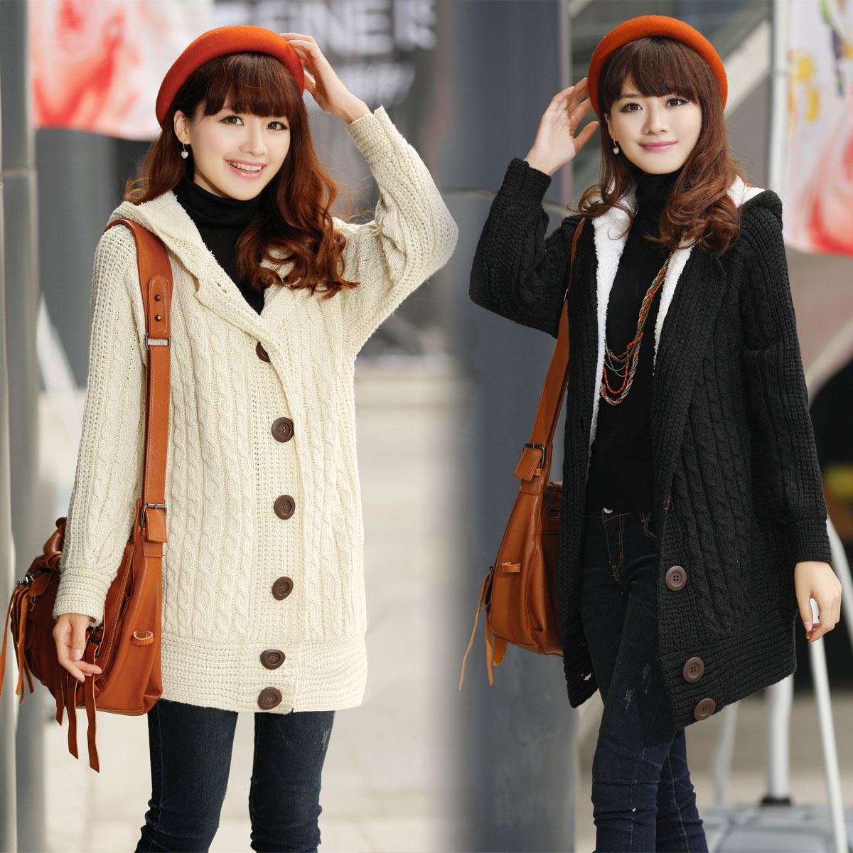 【多图】<em>女士开衫</em>中长款<em>羊毛衫</em> - <em>女士开衫</em>中长